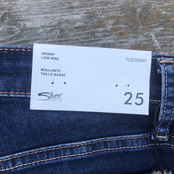 NWT Silver Jeans Tuesday Skinny Low Rise - Picture 4 of 11